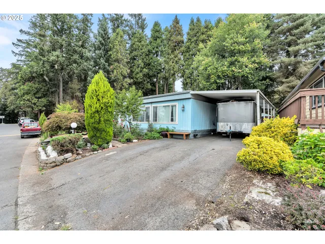 a house view with a garden space