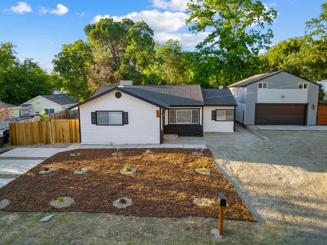 a house view with a outdoor space
