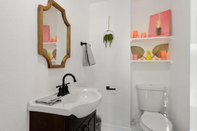 a living room with furniture and a couch