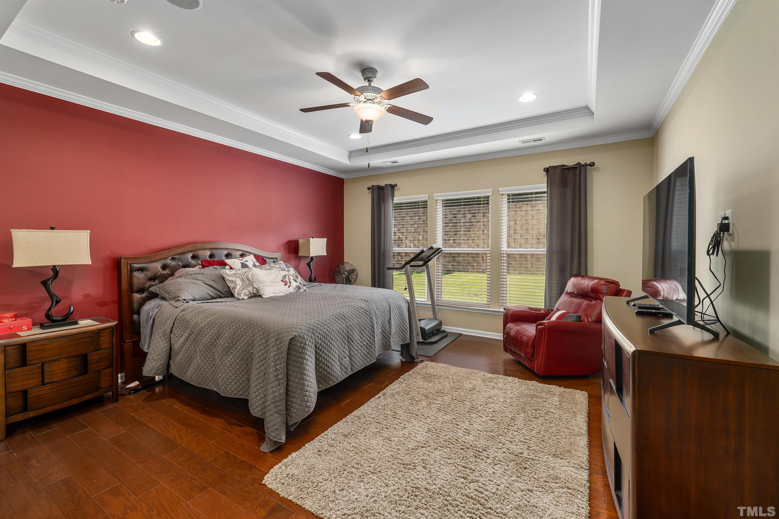 1115 Hooper Place Durham, NC 27703 - Photo 13 of 40 a bedroom with a bed and large window