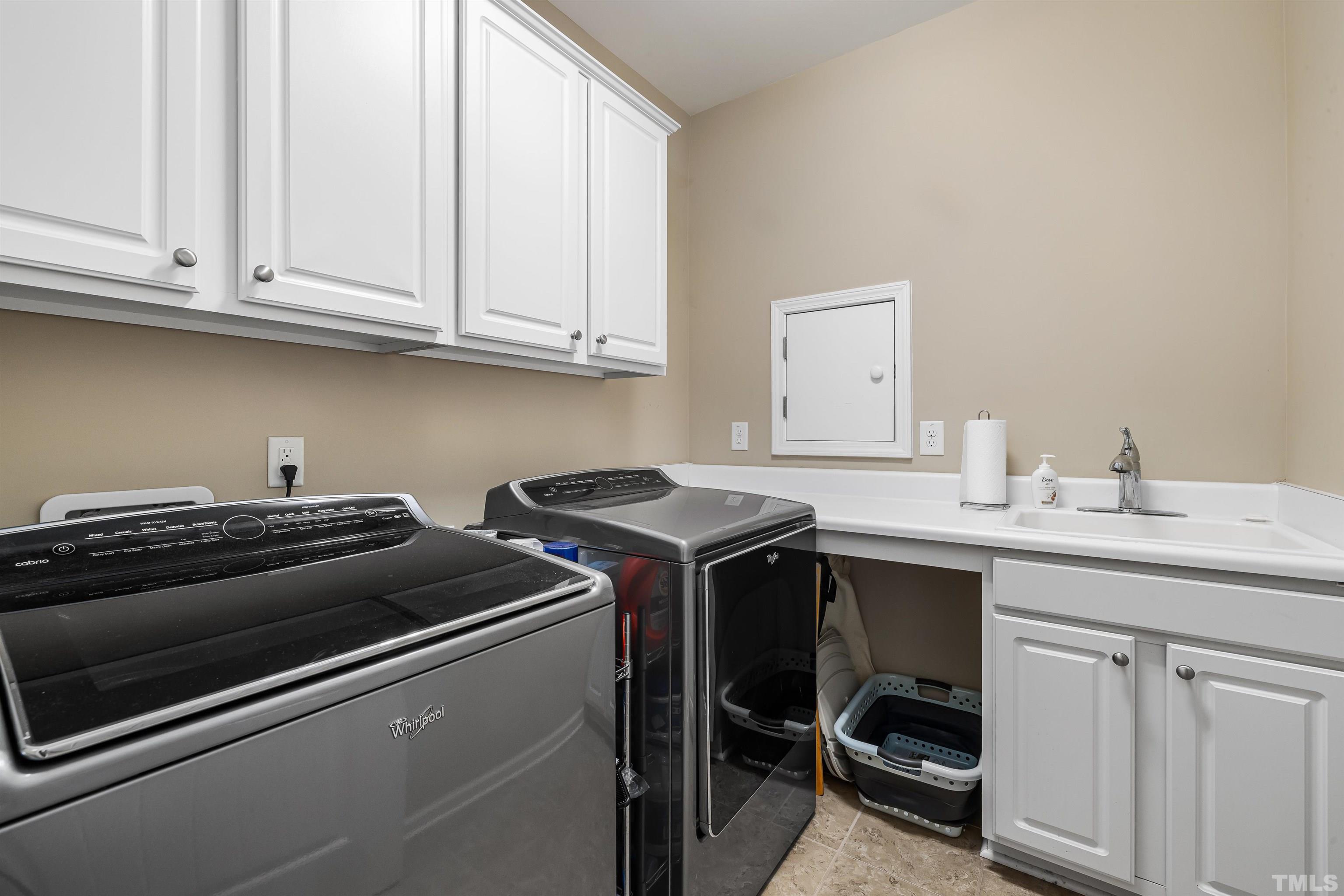1115 Hooper Place Durham, NC 27703 - Photo 19 of 40 a utility room with sink dryer and washer