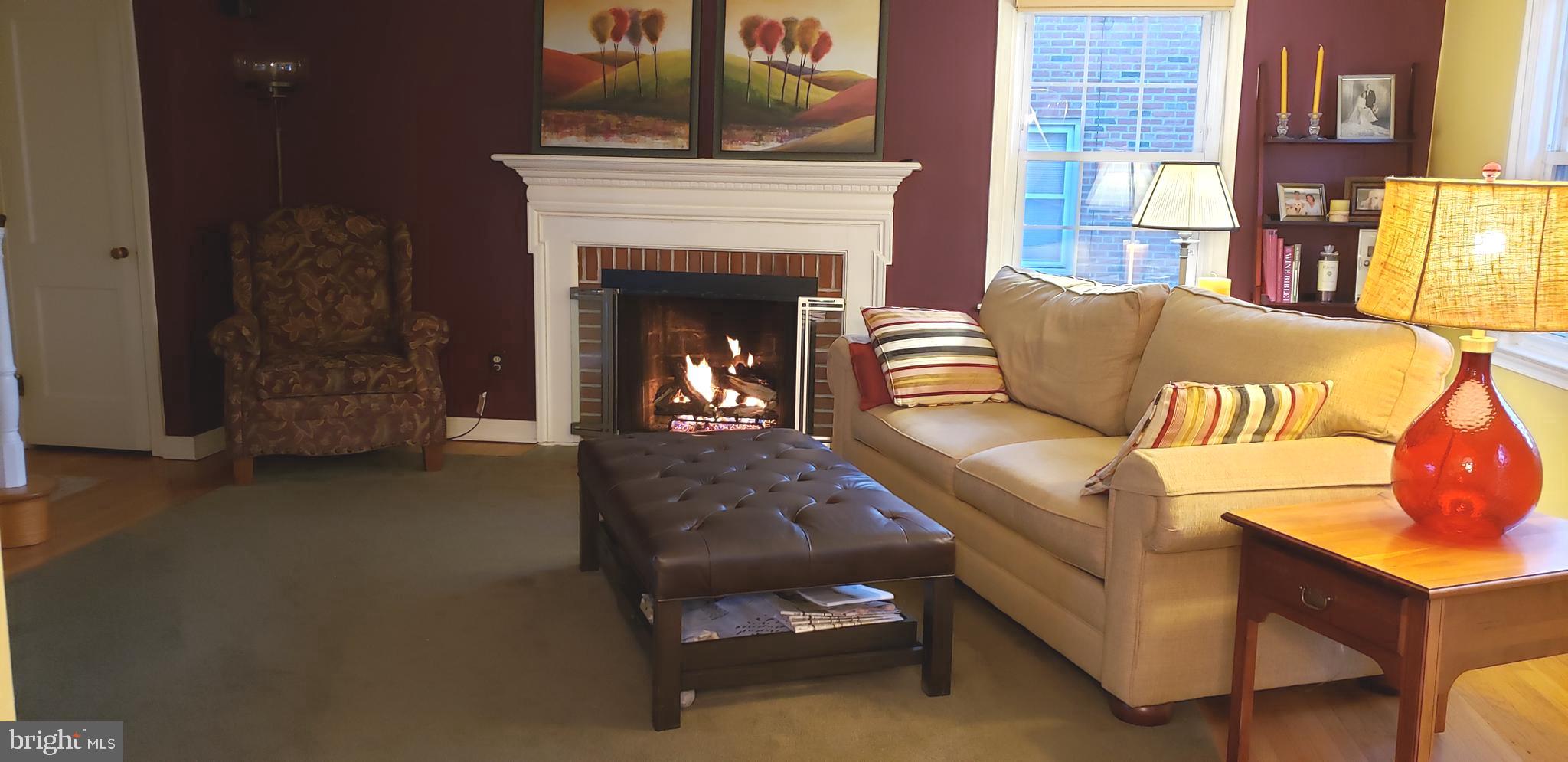 26 North Alford Road Springfield, PA 19064 - Photo 2 of 39 Cozy Living Room with Gas Fireplace