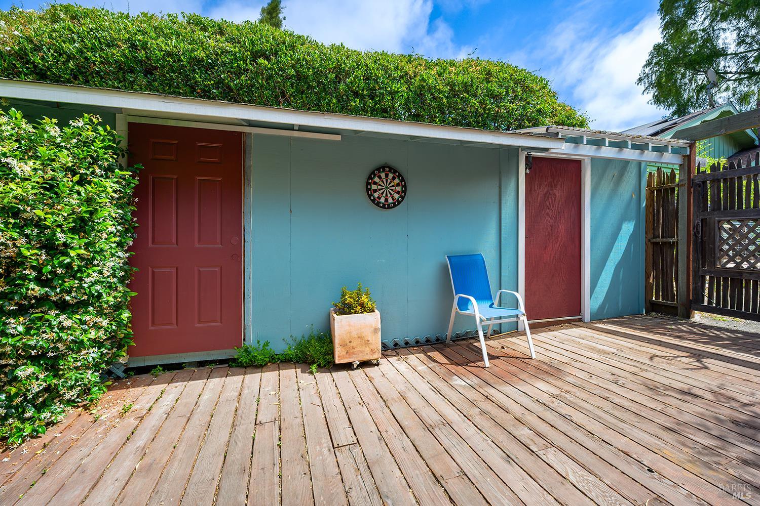 7350 Fircrest Avenue Sebastopol, CA 95472 - Photo 23 of 33 Storage sheds on lower deck.