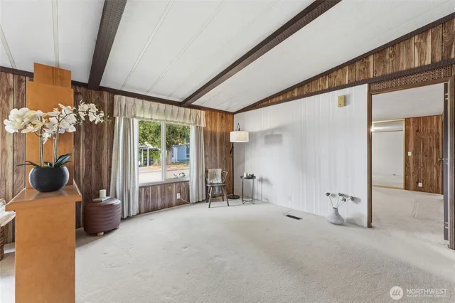 a very nice looking room with a large window