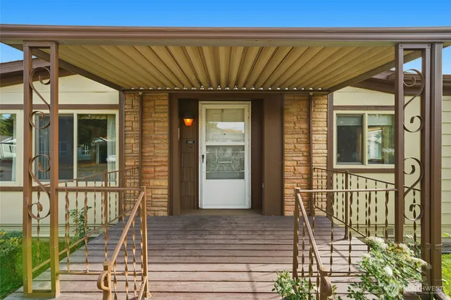 a view of a house with wooden floor