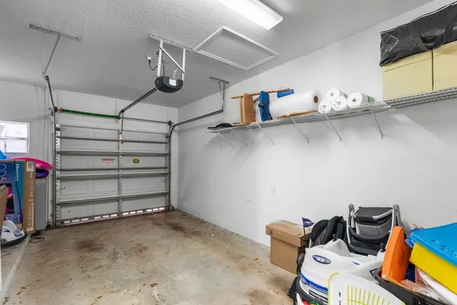 a view of a park with a sign board