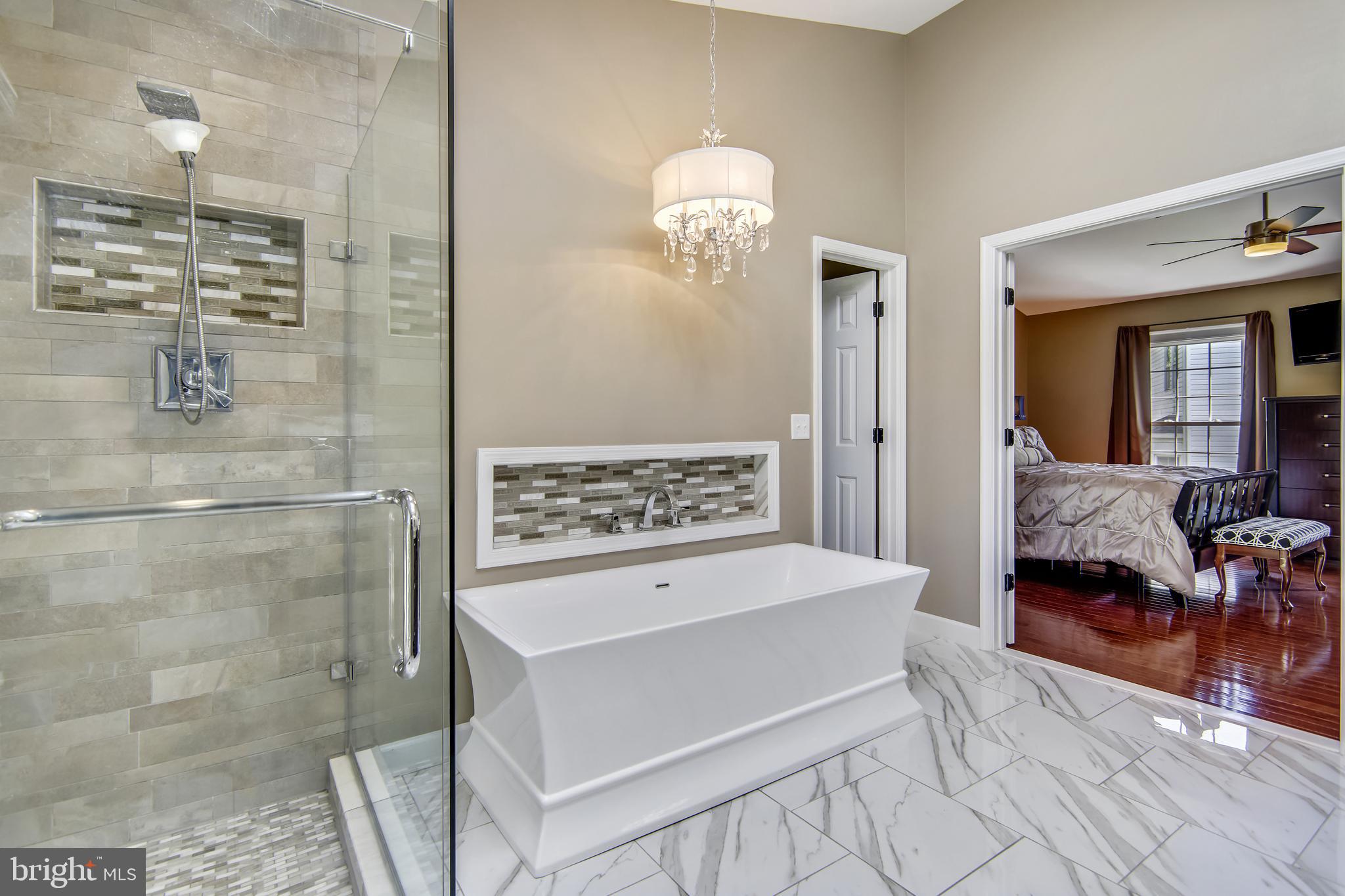 2908 Pleasant Glen Drive Oak Hill, VA 20171 - Photo 38 of 69 Sumptuous Soaking Tub with Decorative Tile Insert