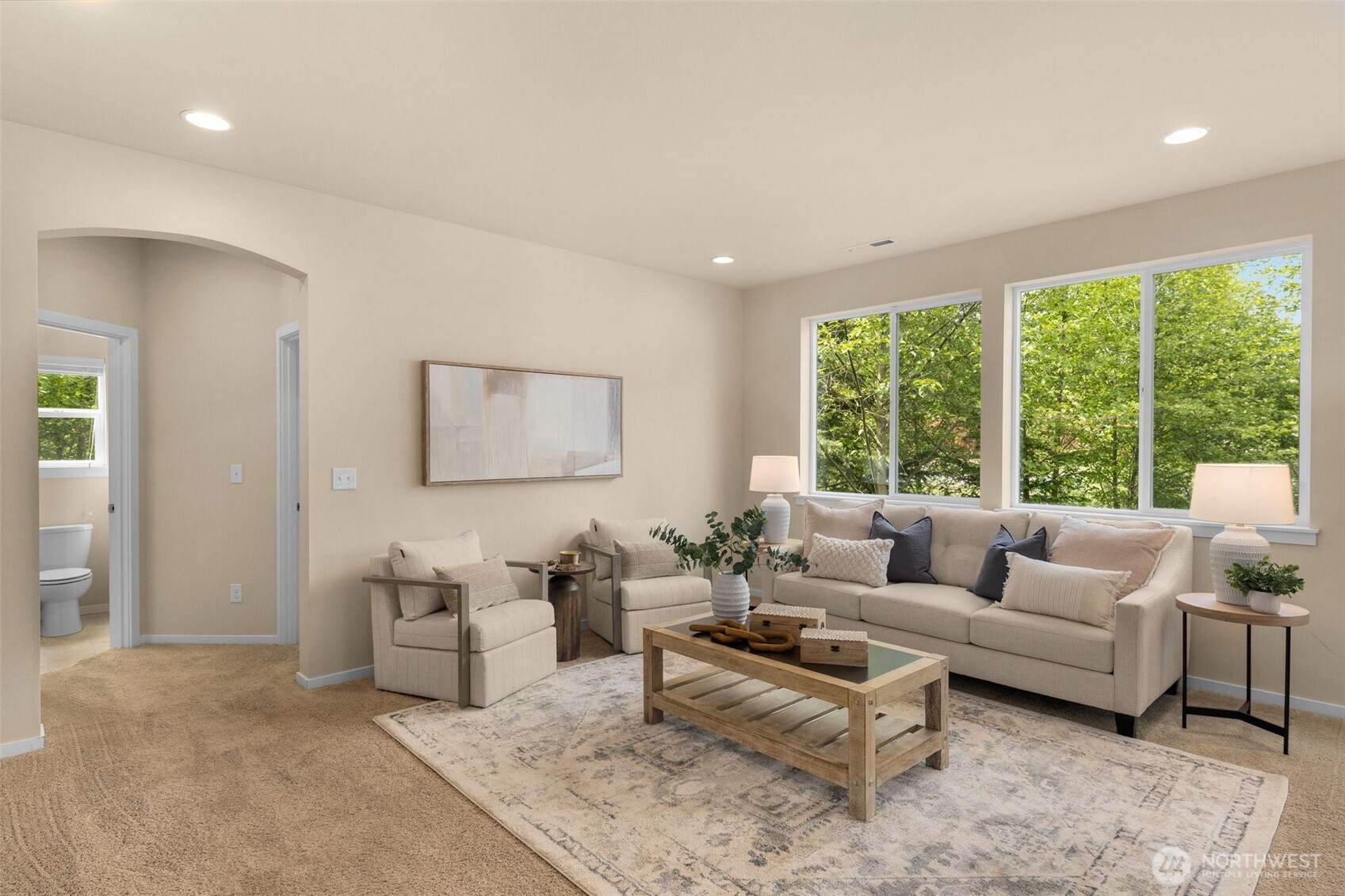 18525 115th Place Southeast Renton, WA 98055 - Photo 12 of 29 a living room with furniture and a large window