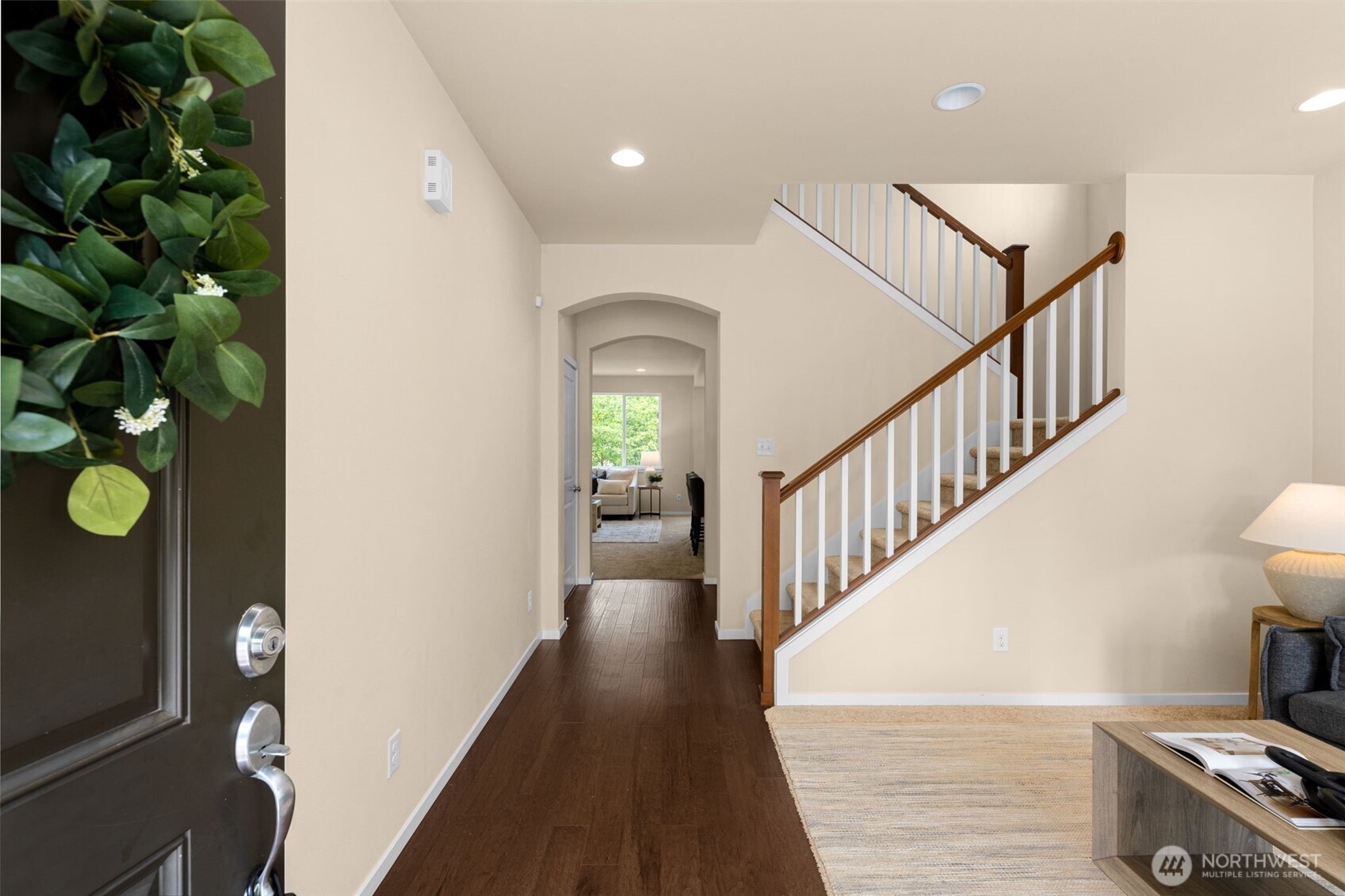18525 115th Place Southeast Renton, WA 98055 - Photo 2 of 29 a view of entryway and hall with wooden floor