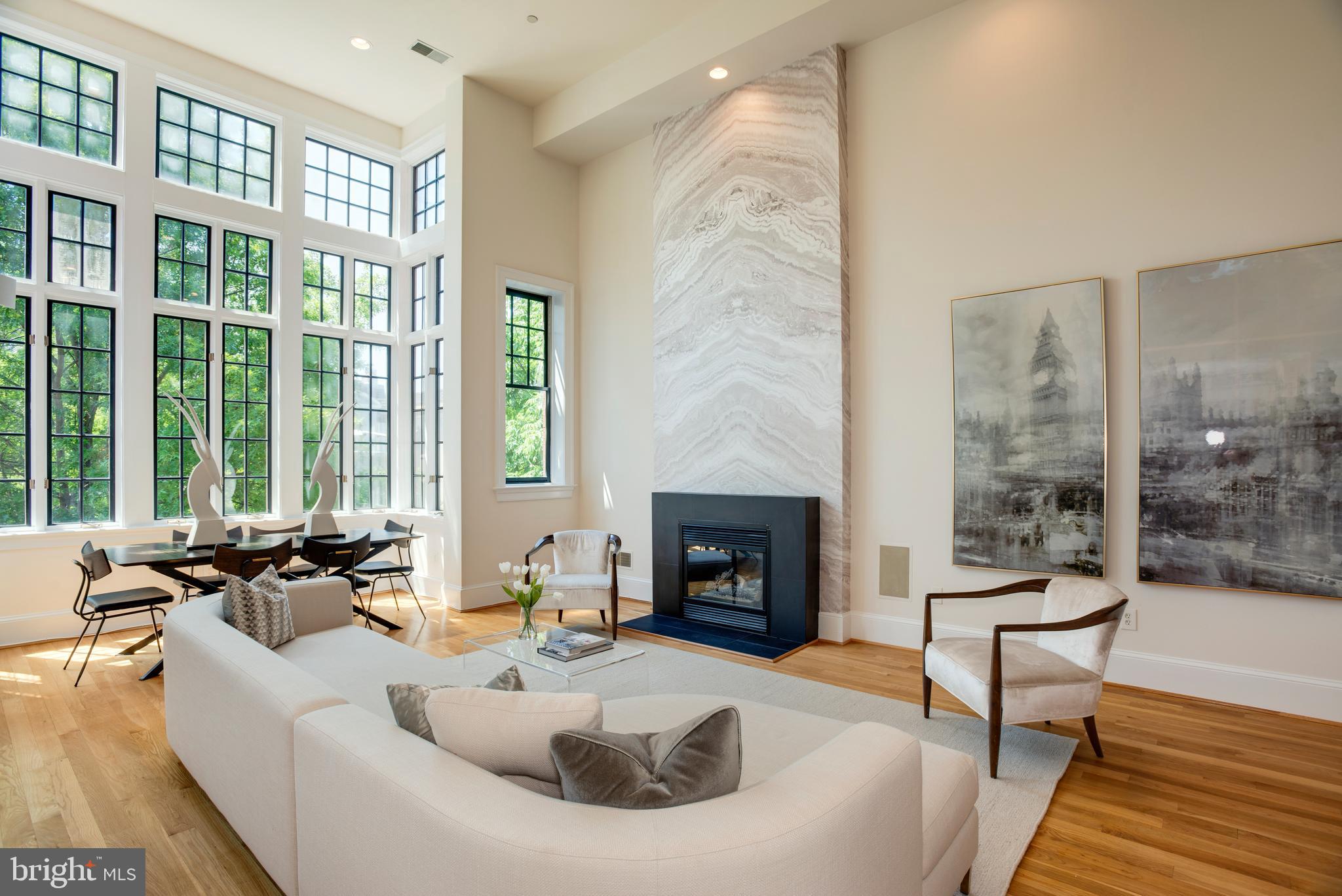 1515 P Street Northwest, Unit 3 Washington, DC 20005 - Photo 5 of 22 Gas Fireplace and Marble-design chimney piece