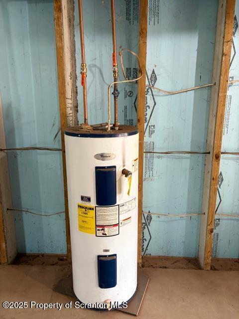 2743 River Road Wysox, PA 18854 - Photo 20 of 32 a room with water heater and a wooden door