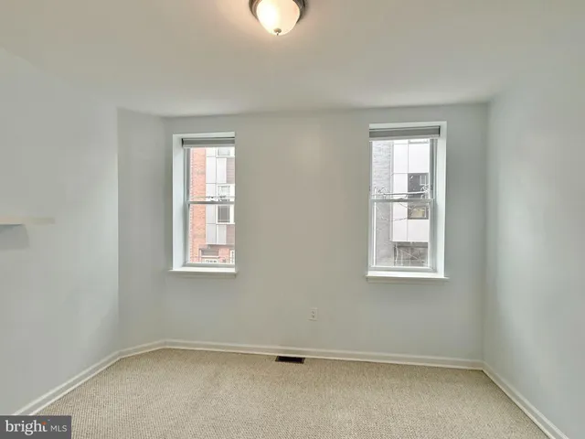 an empty room with a window