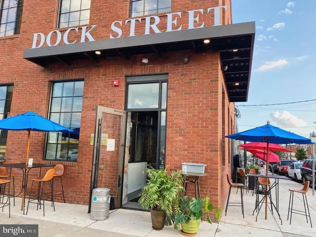 a garden view with a seating space