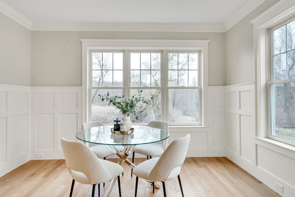 232 Lincoln Street Lexington, MA 02421 - Photo 5 of 41 a view of a dining room with furniture window and wooden floor