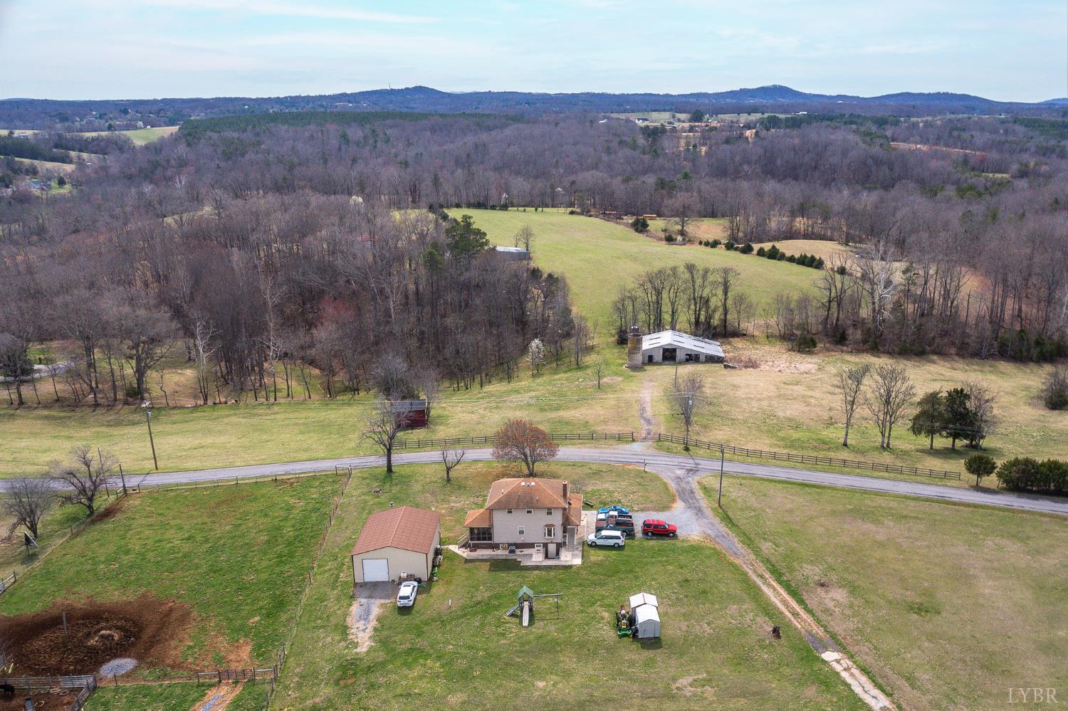 1925 Forbes Mill Road Bedford, VA 24523 - Photo 51 of 58 an aerial view of a house with a yard