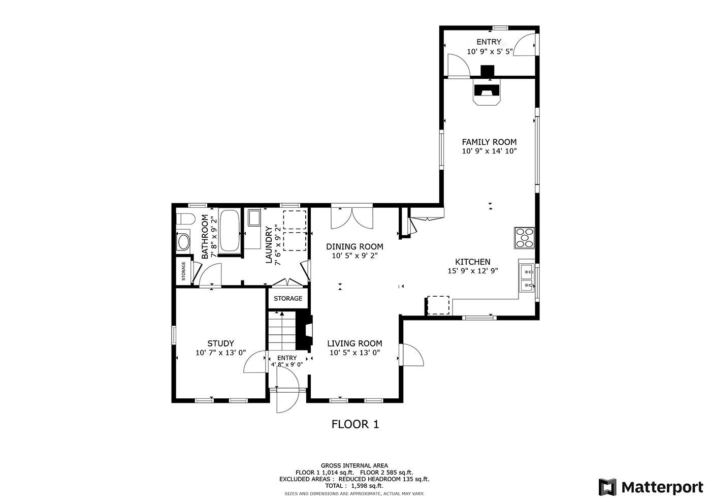 39 Turkey Cove Road Tenants Harbor, ME 04860 - Photo 76 of 77 39TurkeyCoveRd_Floorplan Main Floor