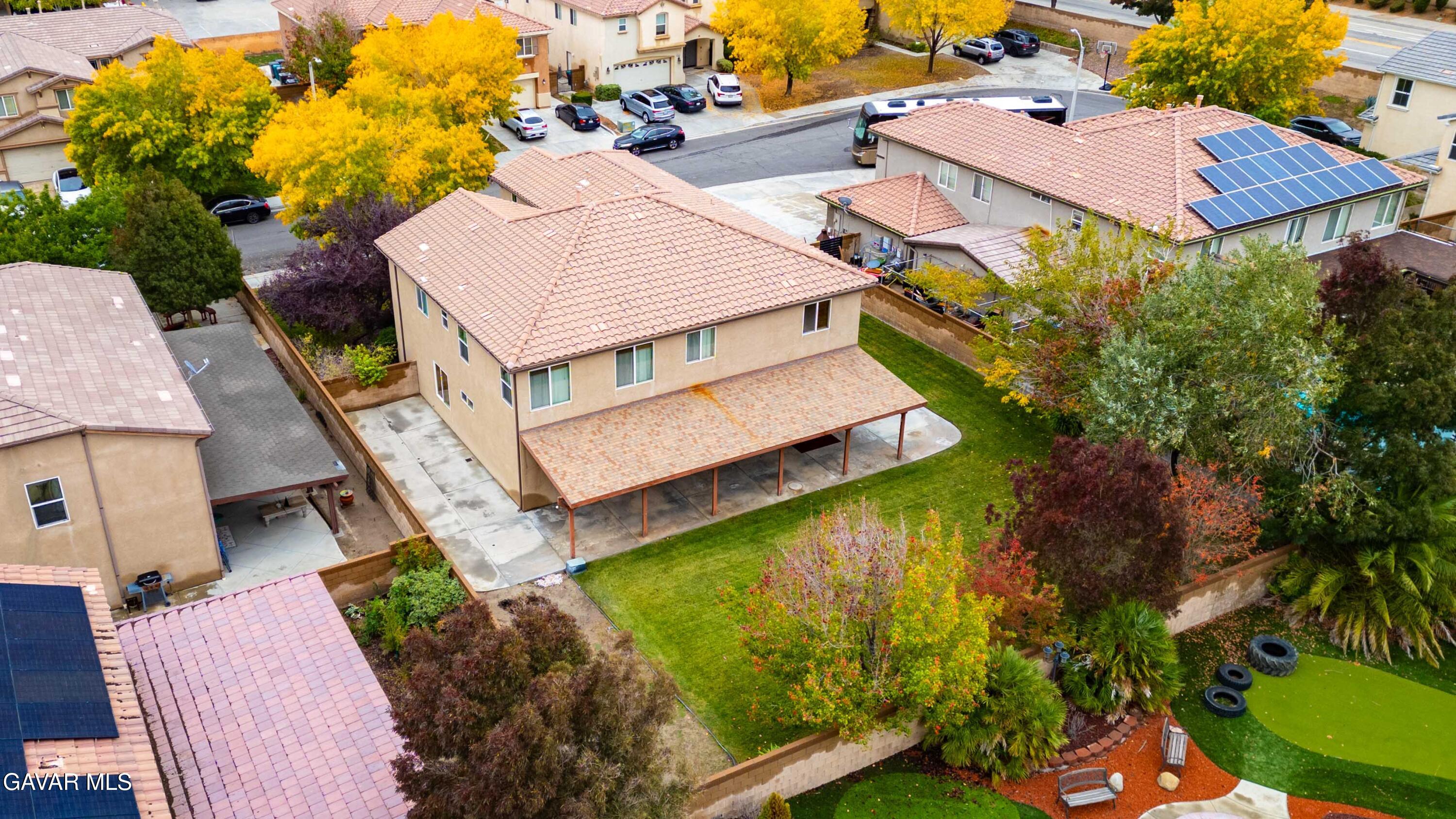 43219 Fanchon Avenue Lancaster, CA 93536 - Photo 50 of 51 an aerial view of a house with a garden