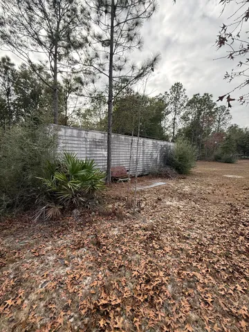 a view of a backyard