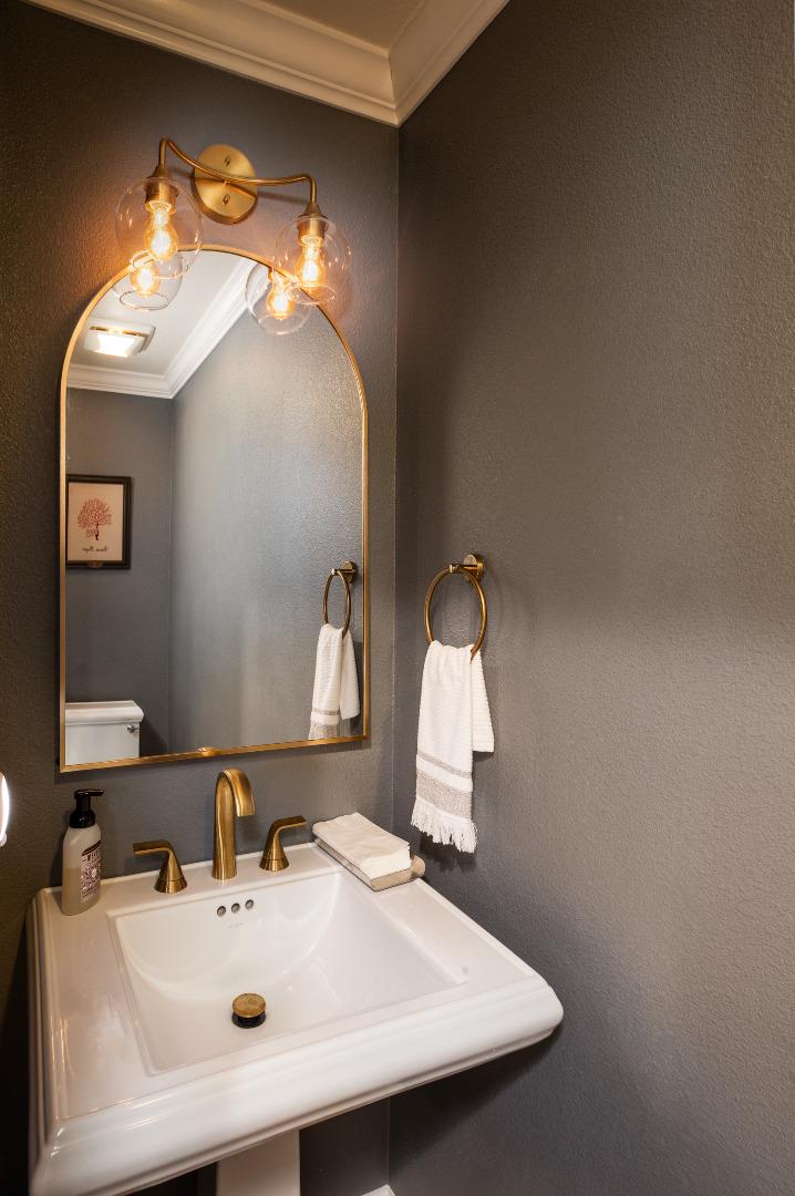 63 Ridge Court Woodside, CA 94062 - Photo 11 of 31 a bathroom with a sink and a mirror