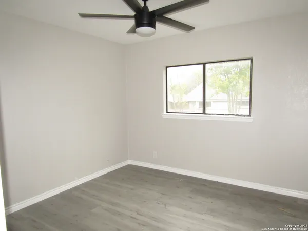 an empty room with a window