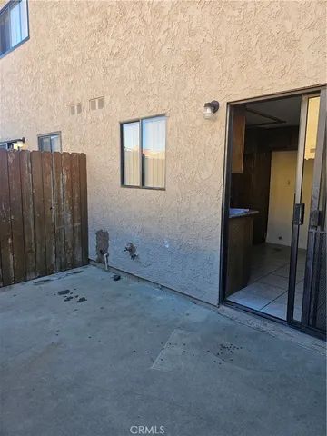 a view of a wooden door