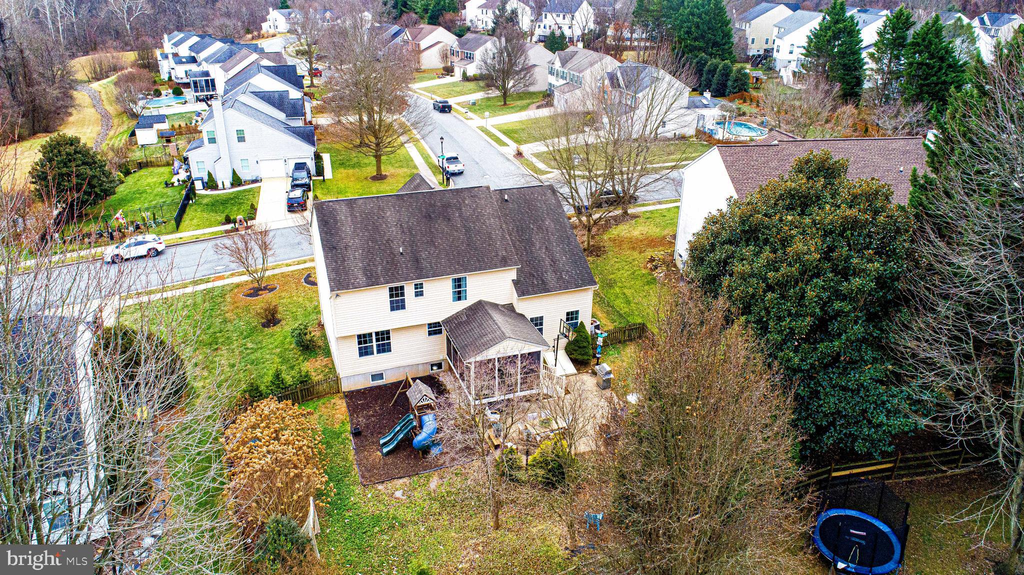 402 Hall Street Bel Air, MD 21014 - Photo 32 of 46 an aerial view of residential house with outdoor space and swimming pool