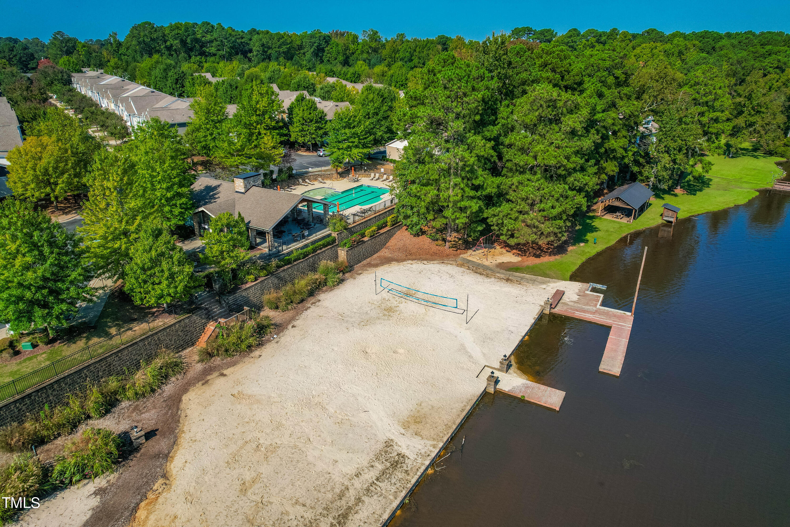 1305 Silver Beach Way Raleigh, NC 27606 - Photo 39 of 47 an aerial view of a house with a yard