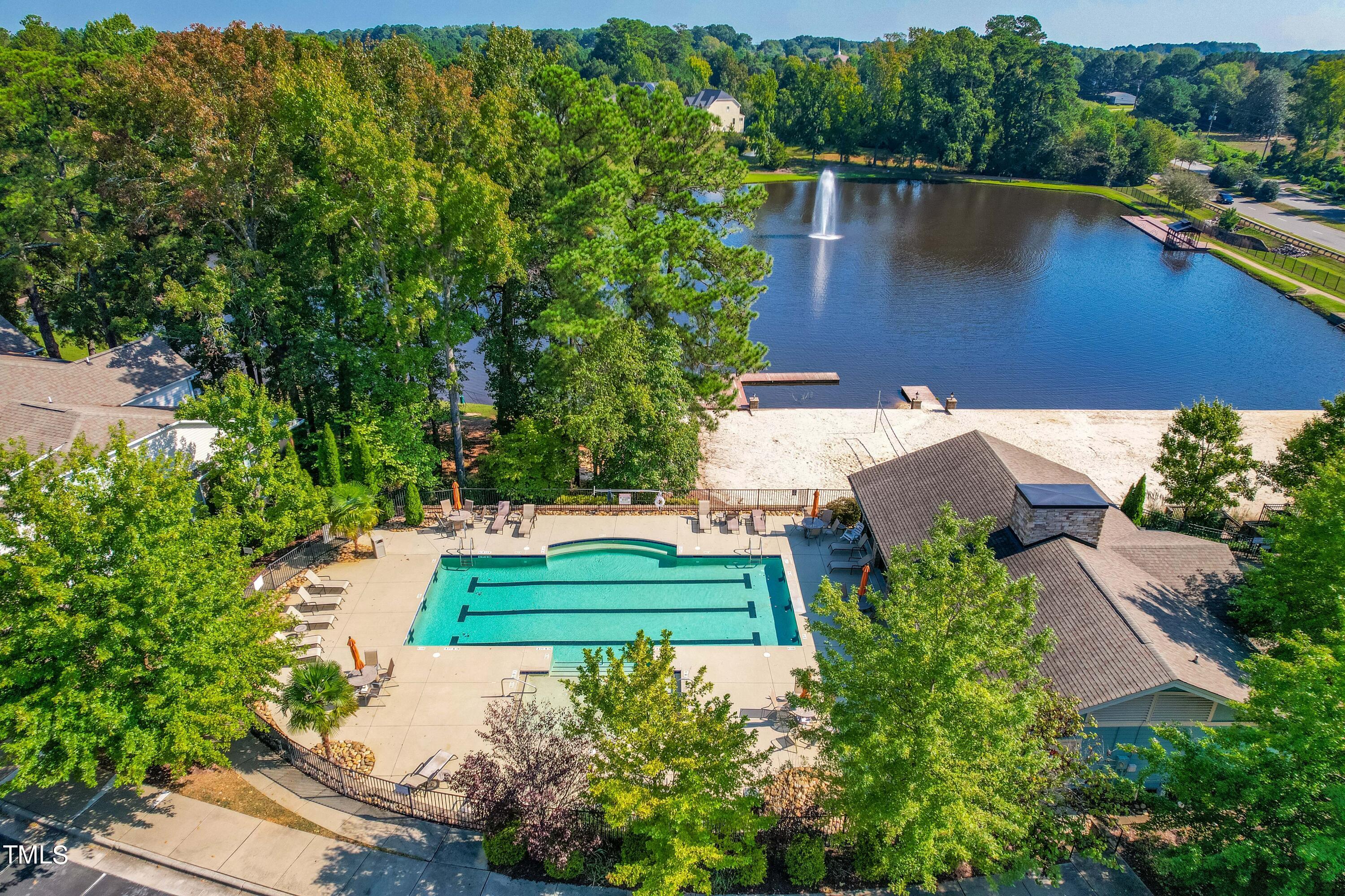 1305 Silver Beach Way Raleigh, NC 27606 - Photo 41 of 47 an aerial view of a house with a yard