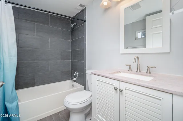 a bathroom with a sink a toilet and bathtub