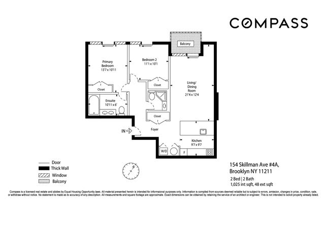 $1,100,000 | 154 Skillman Avenue, Unit 4A | Williamsburg