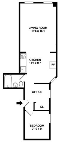 $445,000 | 433 West 54th Street, Unit 13 | Hell's Kitchen