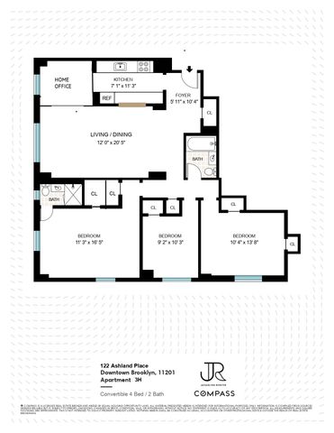 $980,000 | 122 Ashland Place, Unit 3H | Downtown Brooklyn