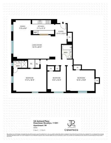 $980,000 | 122 Ashland Place, Unit 3H | Downtown Brooklyn