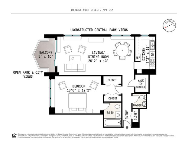 $1,750,000 | 10 West 66th Street, Unit 31A | Upper West Side