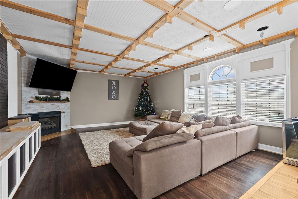 108 Stallion Road Clinton, PA 15026 - Photo 5 of 49 a living room with furniture a flat screen tv and a fireplace