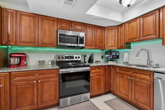 a utility room with a washer and dryer