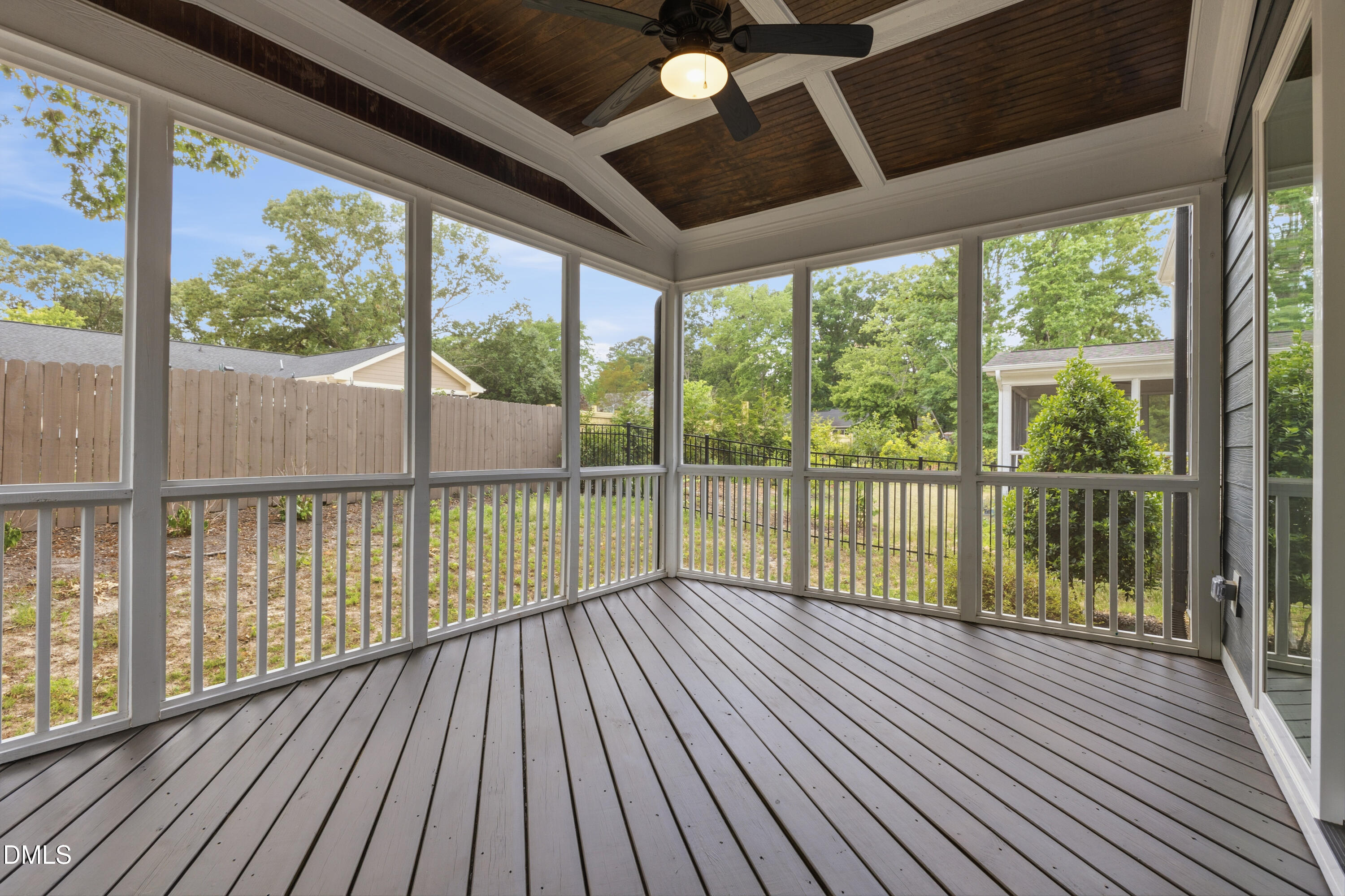 7421 Stonehenge Farm Lane Raleigh, NC 27613 - Photo 29 of 48 a view of balcony with wooden floor