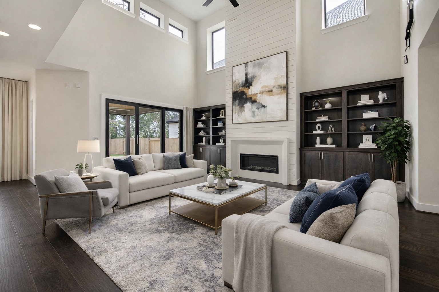 1504 Story Street Houston, TX 77055 - Photo 12 of 45 Welcome home to 1504 Story Street. Virtually staged living room to show you how large the space is for you and your family.