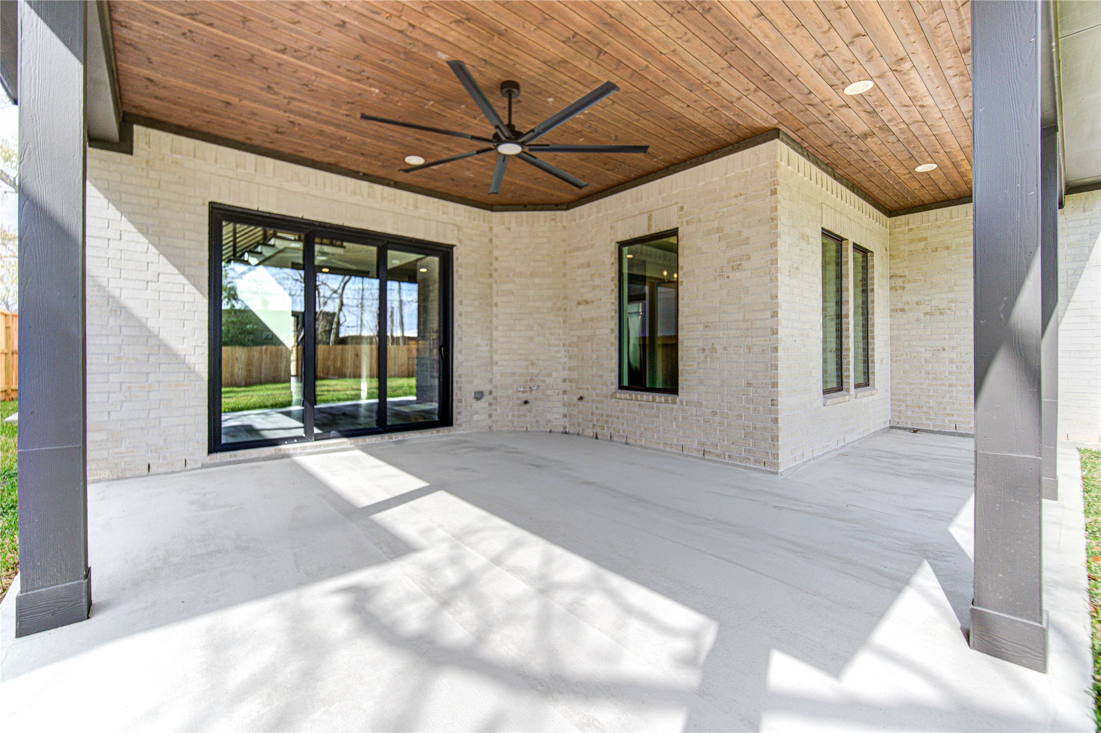 1504 Story Street Houston, TX 77055 - Photo 17 of 45 A view of the outdoor covered patio not virtually staged