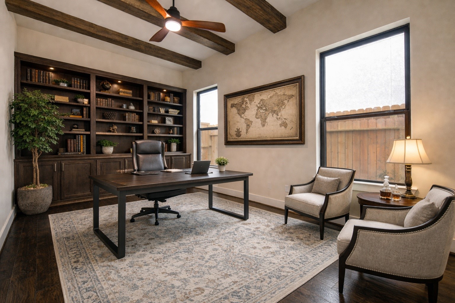 1504 Story Street Houston, TX 77055 - Photo 25 of 45 Large office is privately located behind the kitchen. *Virtually staged