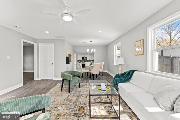 a living room with furniture and a couch