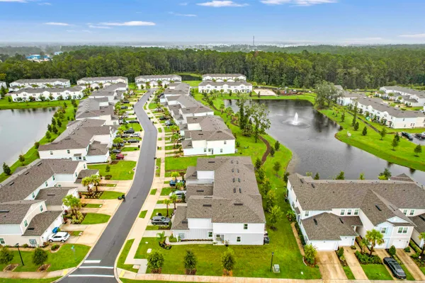 a view of multiple houses with outdoor space