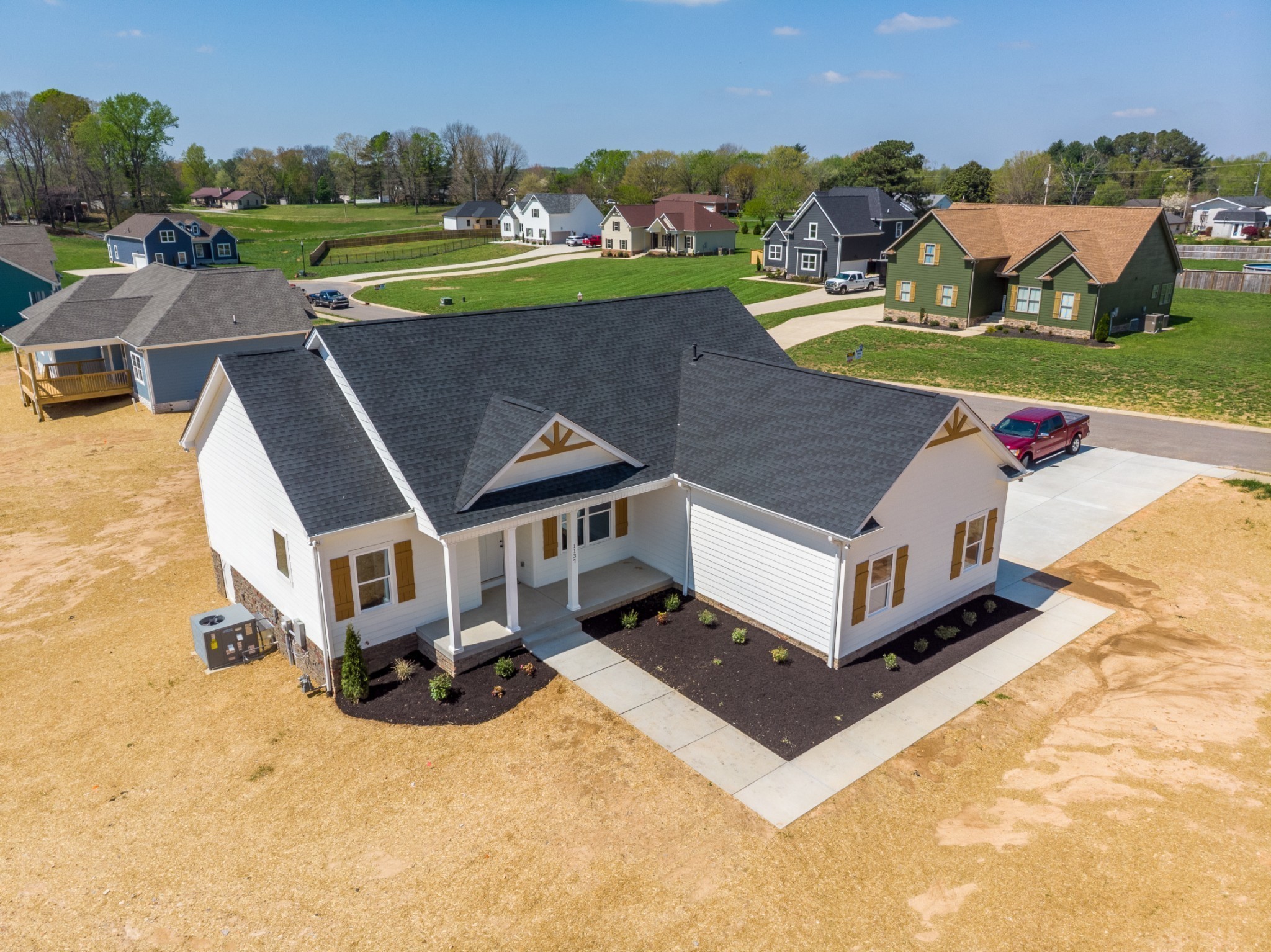 1137 Goose Drive Springfield, TN 37172 - Photo 2 of 28 an aerial view of a house with a yard and lake view