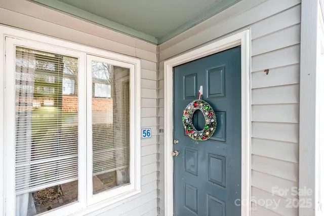 a view of a entryway of the house