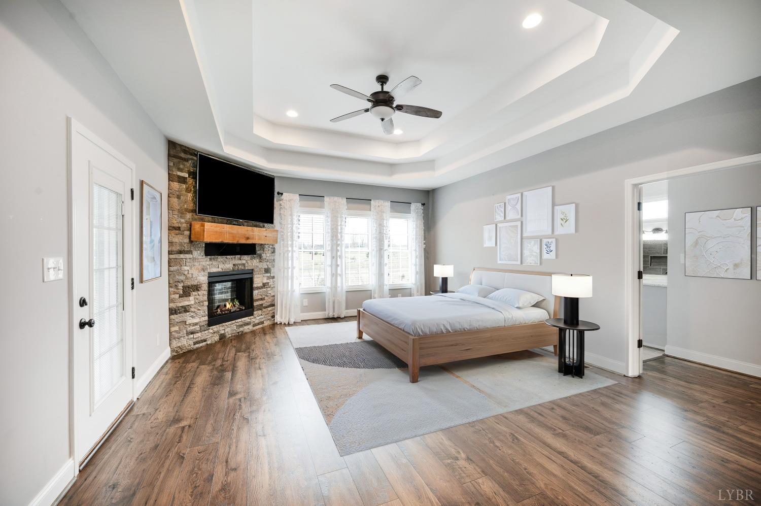 1695 Colby Drive Forest, VA 24551 - Photo 34 of 92 a living room with furniture and a fireplace