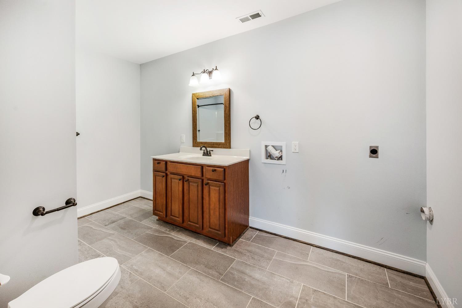 1695 Colby Drive Forest, VA 24551 - Photo 73 of 92 a bathroom with a sink a toilet and mirror
