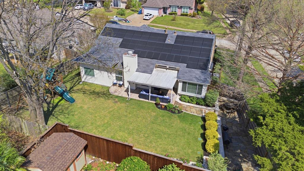 7801 Defender Lane Rowlett, TX 75089 - Photo 29 of 35 Arial view of solar panels