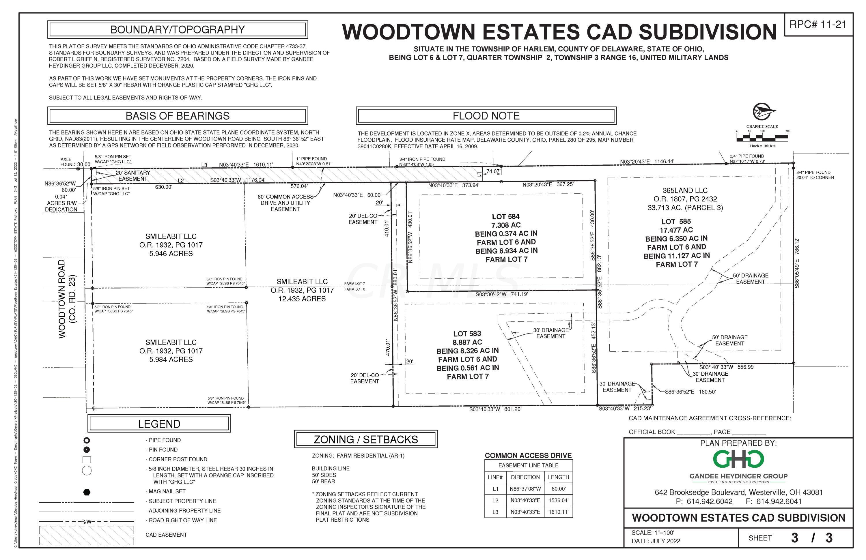 11841 Woodtown Road Galena, OH 43021 - Photo 10 of 10 WOODTOWN ESTATES CAD Single page