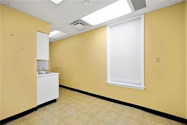 an empty room with a window