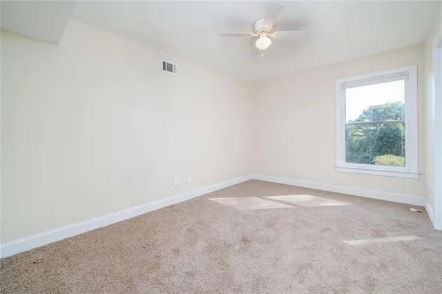 an empty room with a window